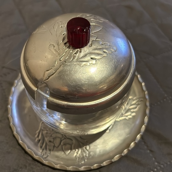 Farberware Vintage 1950s Wrought Aluminum Condiment Jar - Picture 2 of 11